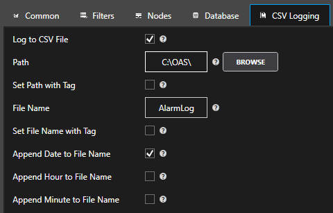 CSV Configuration